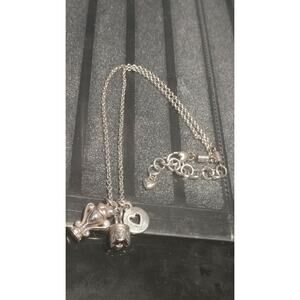 Brighton Heart Silver Plated Dangle Necklace Adjustable